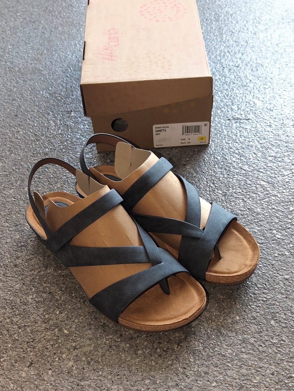 Eurosoft By Sofft- Gianetta Blue Slingback Sandals